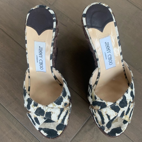 Jimmy Choo- size 38- Phyllis 780 Leopard Print - Picture 3 of 6